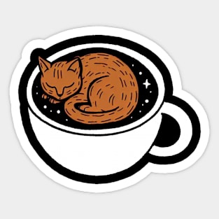 Cup Cat Nap Sticker